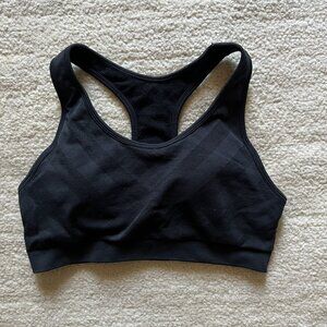 Smartwool Sports Bra Women's Medium Black Gray Racerback
